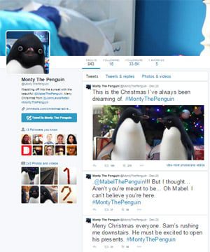 Monty the Penguin on Twitter