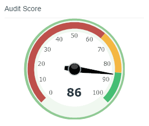 Audit score dial in Apollo Insights