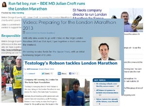 Marathon story - preparing for London Marathon 2013
