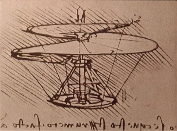 Da Vinci's helicopter.