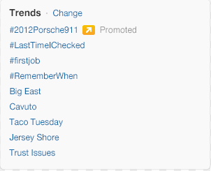 Promoted trends from Twitter