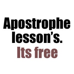 Apostrophe lessons