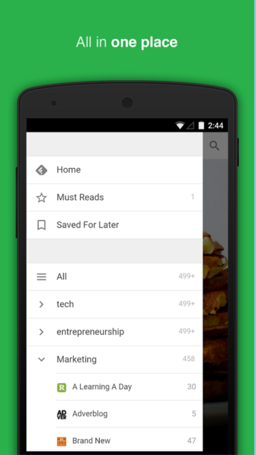feedly is a source of content ideas