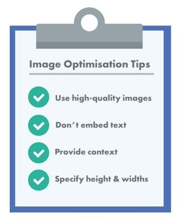 Checklist - image optimisation for SEO