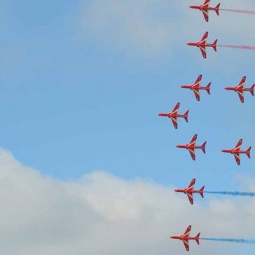 Red Arrows image on blog about website redesigns
