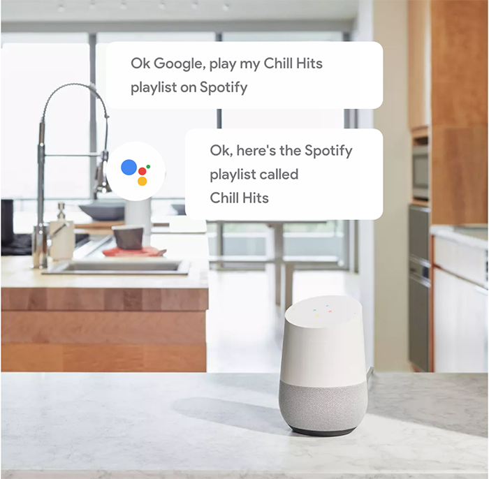 Google home plays Spotify music