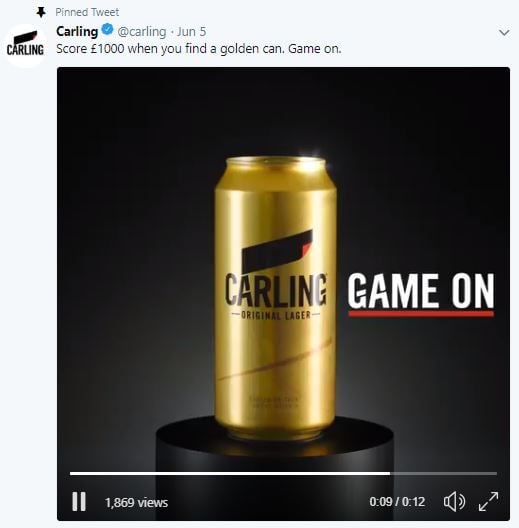 Carling golden can competition