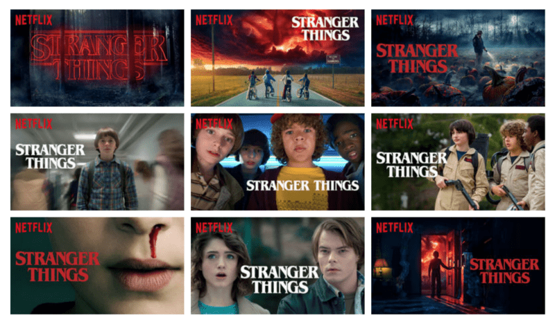 Netflix personalisation - Stranger Things
