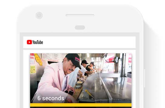 6 second bumper ads on YouTube