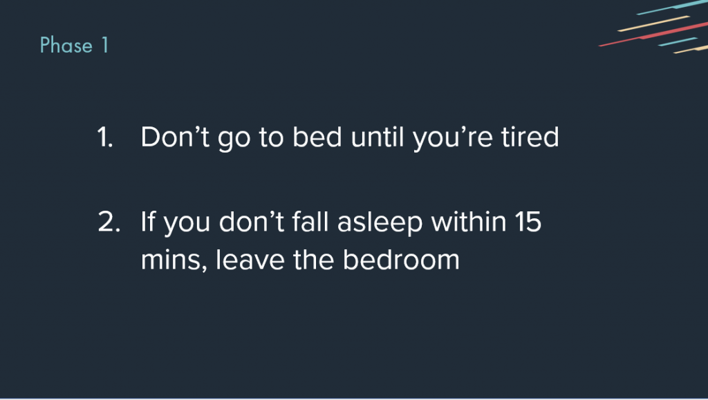 CBT rules to help with sleep