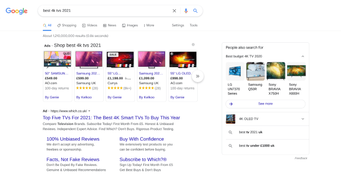 Search results for best 4k TVs 2021