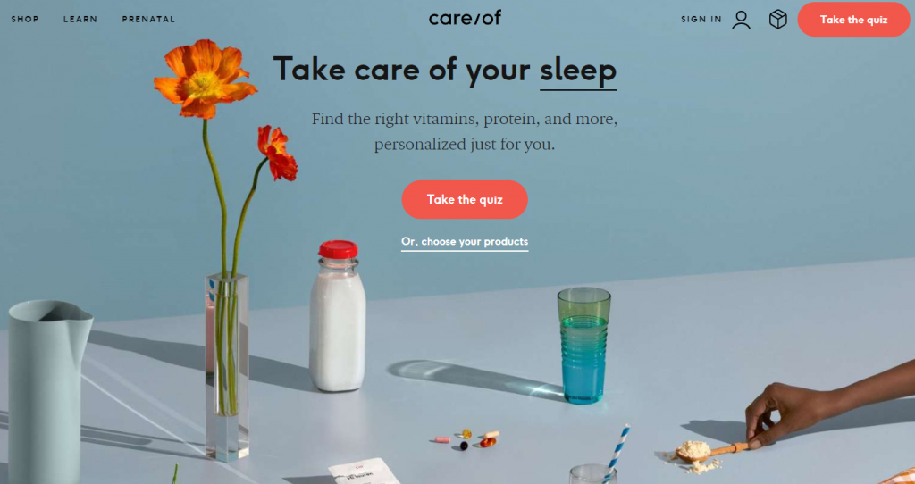 Care/of homepage