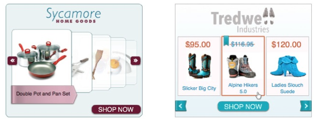 Example of box format dynamic remarketing ad