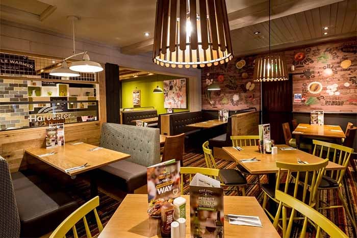 Mitchells & Butlers SEO case study showing inside of Harvester restaurant