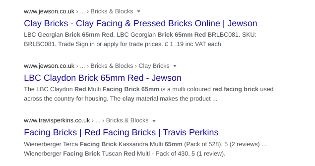 search results for bricks