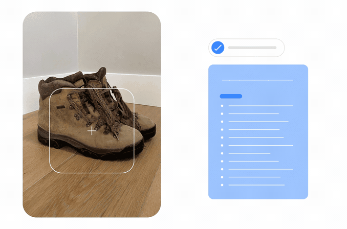Example image search of a pair of hiking boots using Google's MUM technology