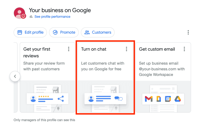 How to turn on Google Business Messages