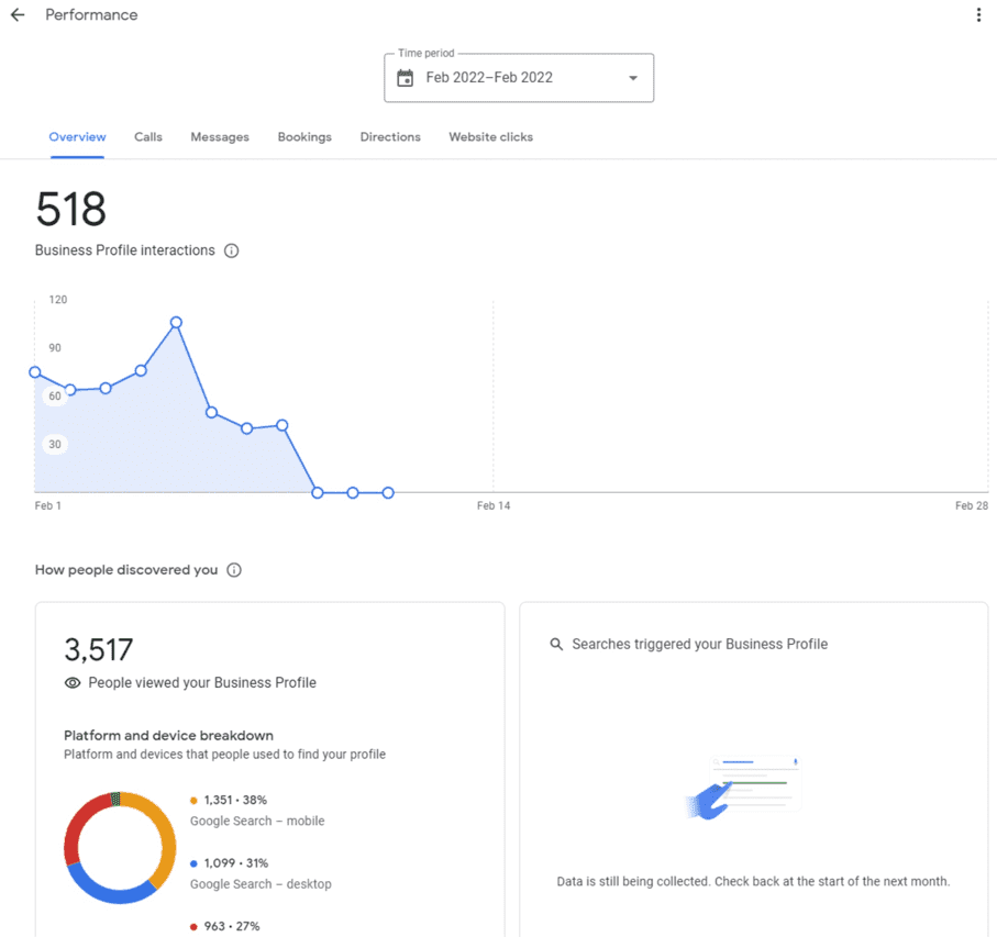 Google Business Profile reporting